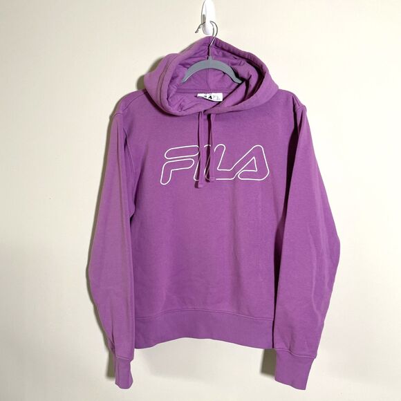 Fila Tops - Fila Adult Women's Purple Sweatshirt Pullover Hooded Sz Small Athletic Sportwear